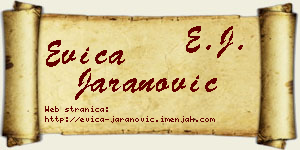 Evica Jaranović vizit kartica